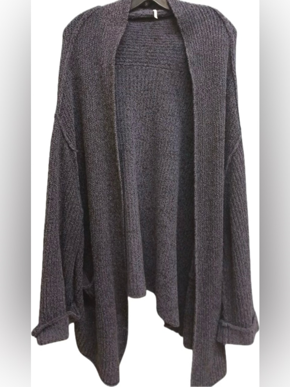 Free People Charcoal Navy Open-Front Cardigan - Picture 3 of 8